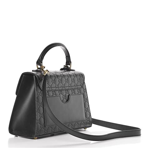 gucci padlock top handle black